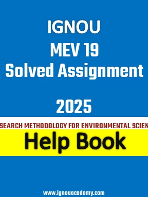 IGNOU MEV 19 Solved Assignment 2025